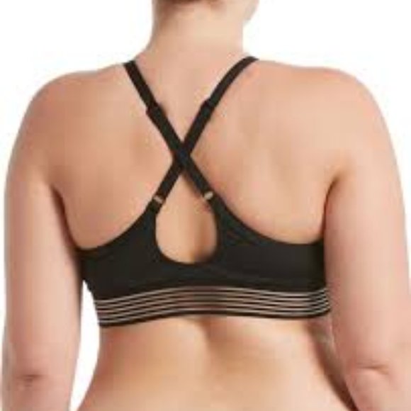 NWT Nike Cross Back Bikini Top Black XL - Picture 2 of 3